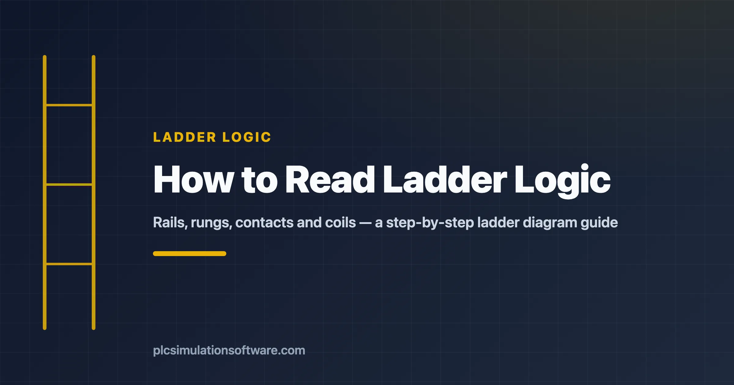 How to read ladder logic diagrams — rails, rungs, contacts and coils explained