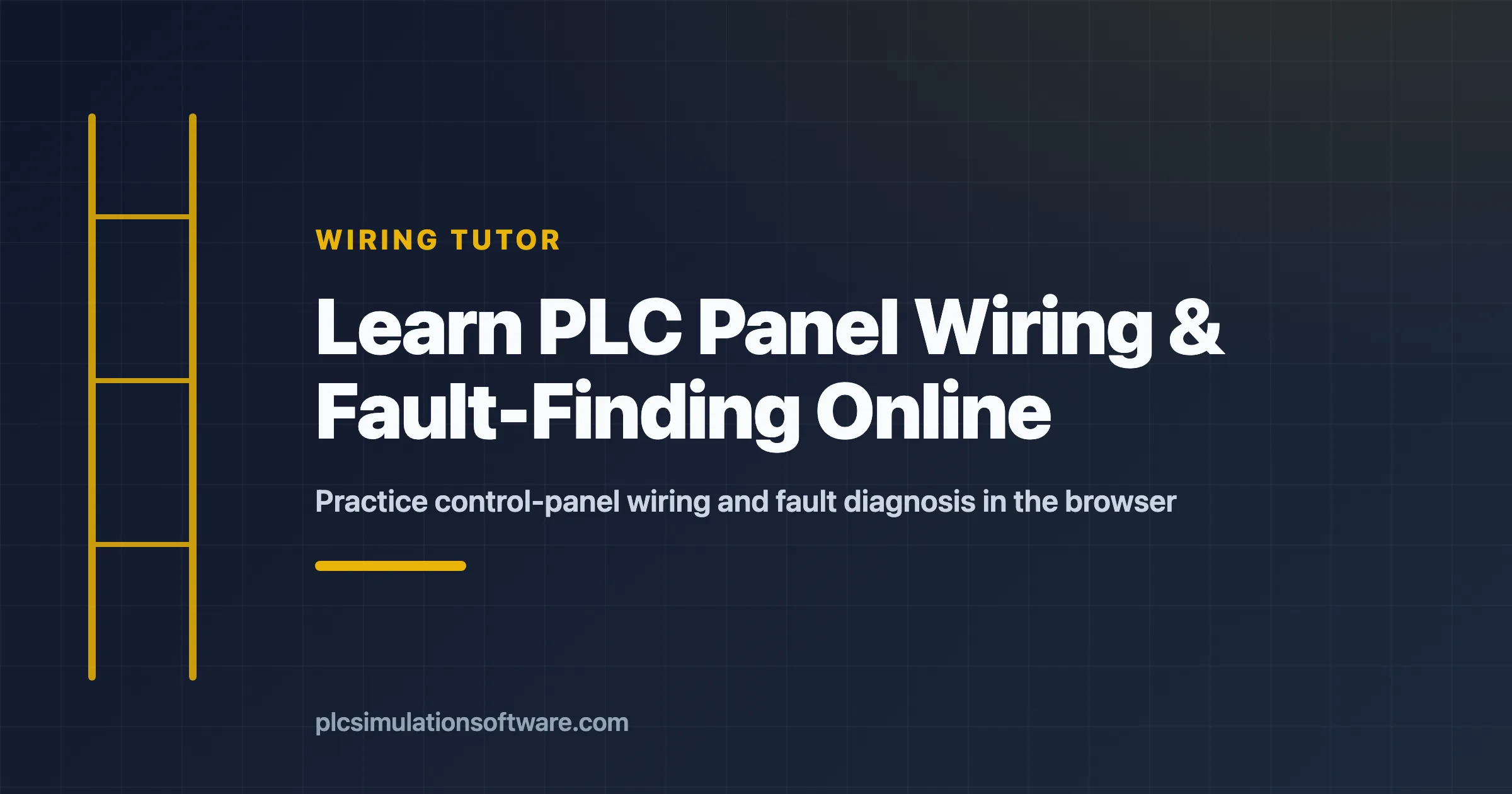 Learn PLC panel wiring and fault-finding online in the browser