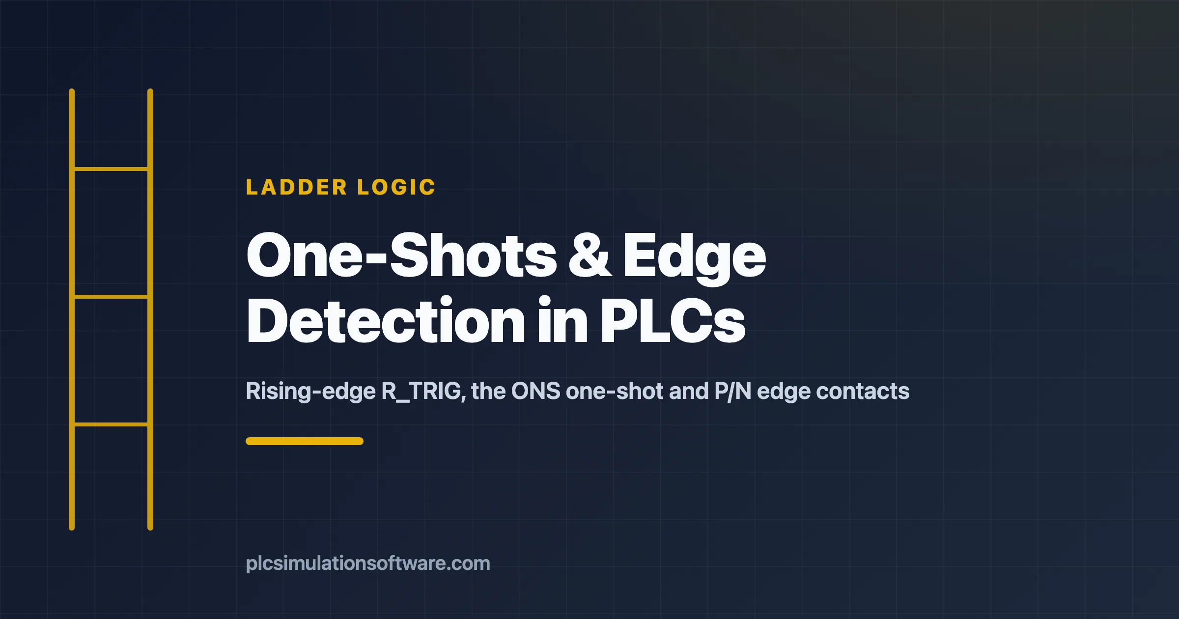 One-shot and edge detection in PLCs explained with timing diagrams and ladder logic