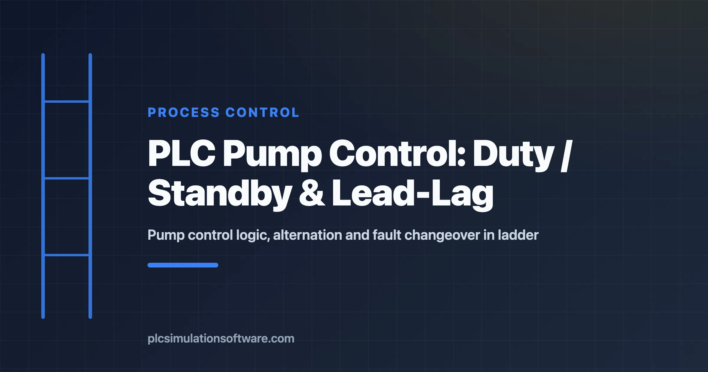PLC pump control logic with duty standby and lead lag ladder examples