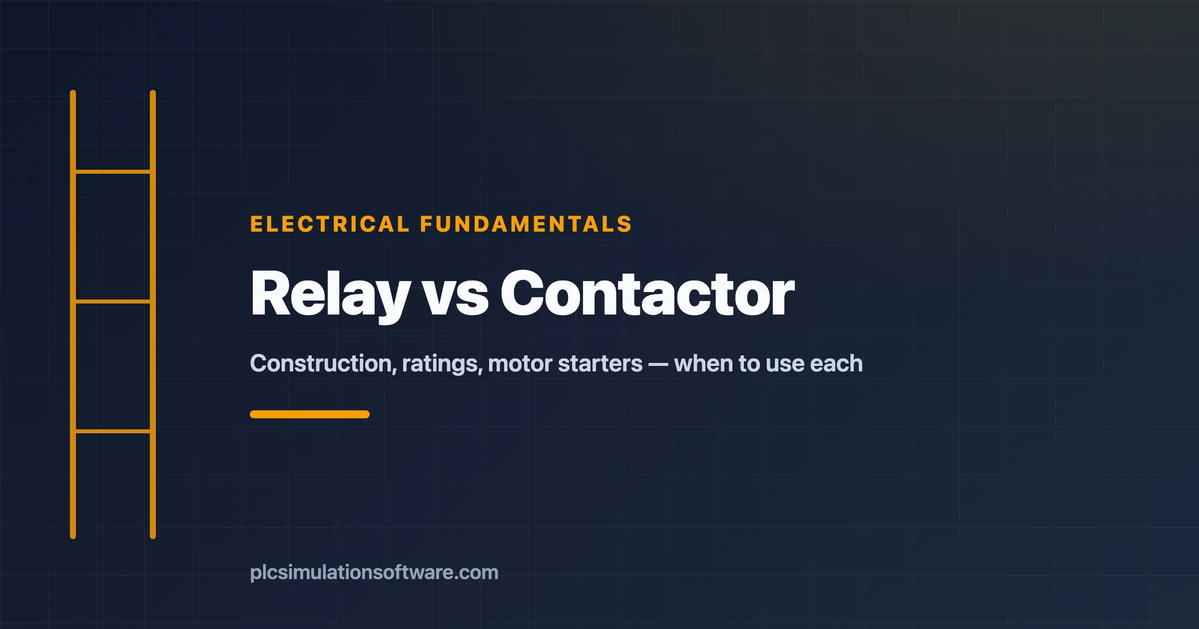 Relay vs contactor — construction, ratings, motor starters and when to use each